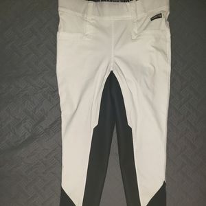 Kerrits grip tek size L Dressage Full Seat white Breech